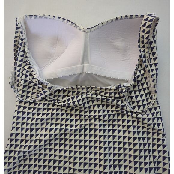 Bond-Eye Australia Blue White Geometric One piece Swimsuit Women's Size 16 D/DD - Picture 8 of 11